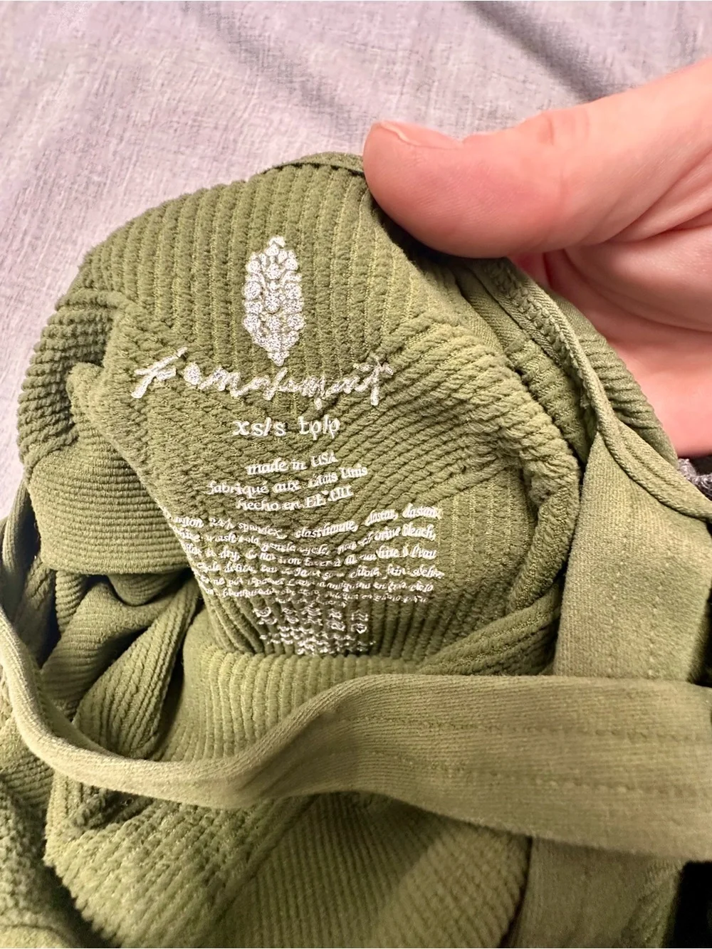 FP Movement Good Karma Olive Onesie Sz XS/S